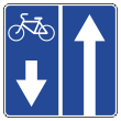 Дорожный знак 5.11.2 «Дорога с полосой для велосипедистов» (металл 0,8 мм, II типоразмер: сторона 700 мм, С/О пленка: тип А инженерная)